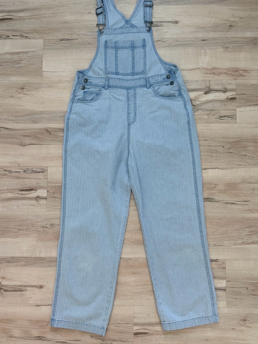 Universal Thread Light Wash Denim Overall Jumpsuit